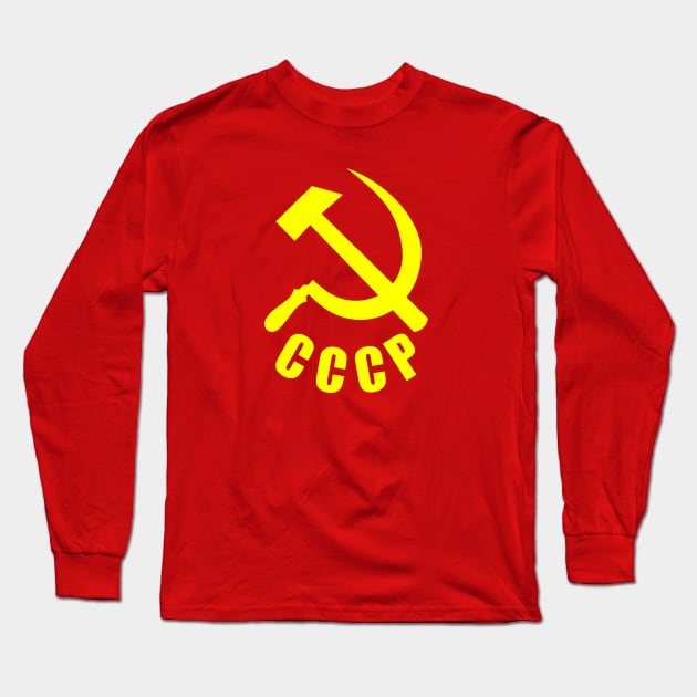 CCCP Hammer and sickle Long Sleeve T-Shirt by BigTime
